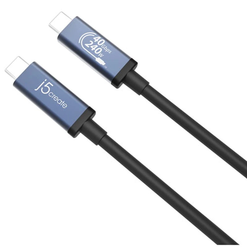 Câble USB-C de 40 Gb/s et 240 W de J5create (USB4 3e gén.) (JUC29L08)