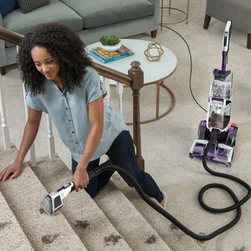 Hoover SmartWash PET Complete Carpet Cleaner Upright Vacuum - Purple/White