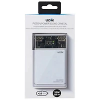 LOGiiX Piston Power 10000 mAh Power Bank with Wireless Charging - White