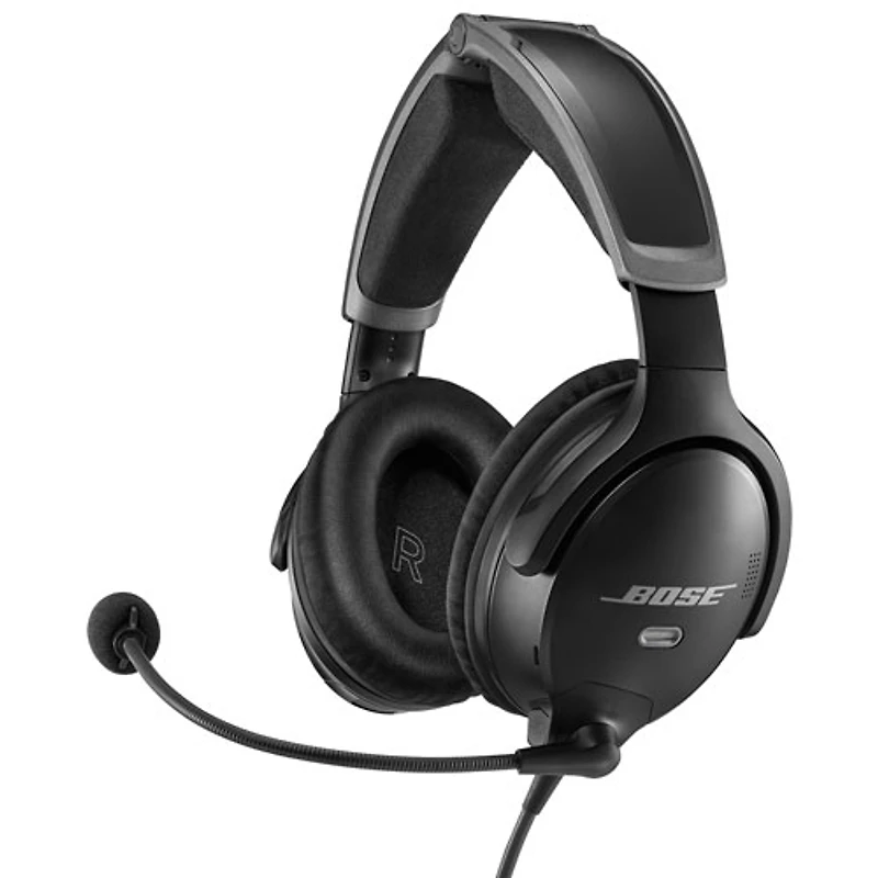 Bose A30 Aviation Over-Ear Noise Cancelling Wired Headphones - Black