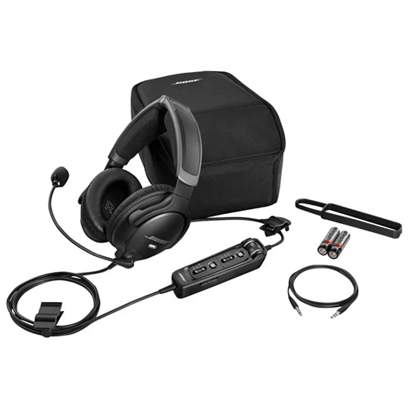 Bose A30 Aviation Over-Ear Noise Cancelling Wired Headphones - Black
