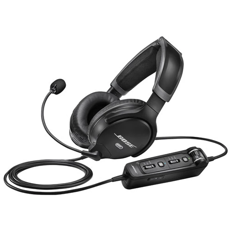 Bose A30 Aviation Over-Ear Noise Cancelling Wired Headphones - Black