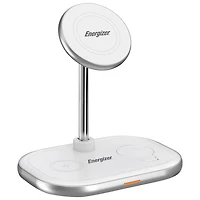 Energizer 3-in-1 7.5W Magnetic Wireless Charging Stand (WCP303) - White/Metal