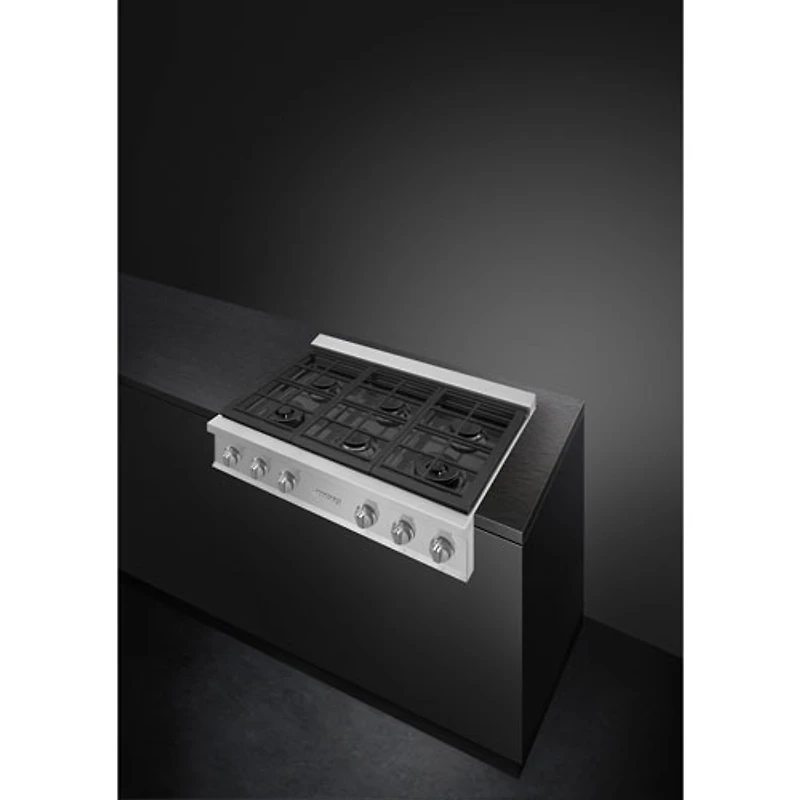 Smeg Professional 36" 6-Burner Gas Cooktop (RTU366GX) - Stainless Steel