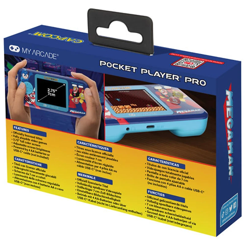 Système de jeu 6-en-1 My Arcade Mega Man Pocket Player Pro de dreamGEAR