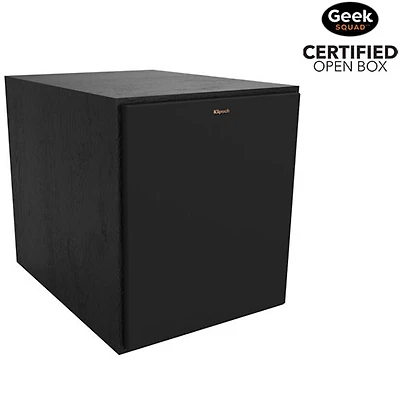 Boîte ouverte - Haut-parleur d'extrêmes graves amplifié de 12 po R-120SWI de Klipsch - Noir