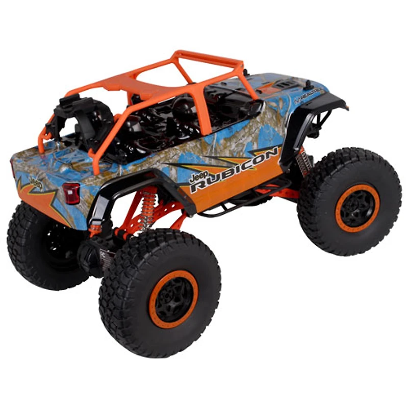 Véhicule téléguidé X-Treme Realtree Rock Crawler Jeep Wrangler de NKOK échelle 1/10 (80944) - Bleu/Orange