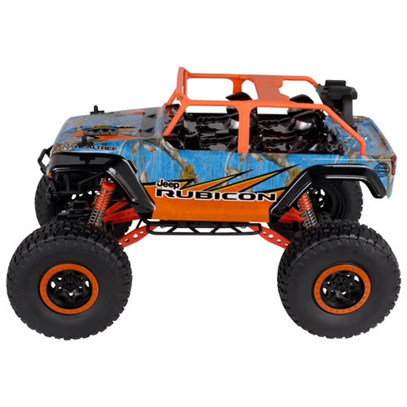 Véhicule téléguidé X-Treme Realtree Rock Crawler Jeep Wrangler de NKOK échelle 1/10 (80944) - Bleu/Orange