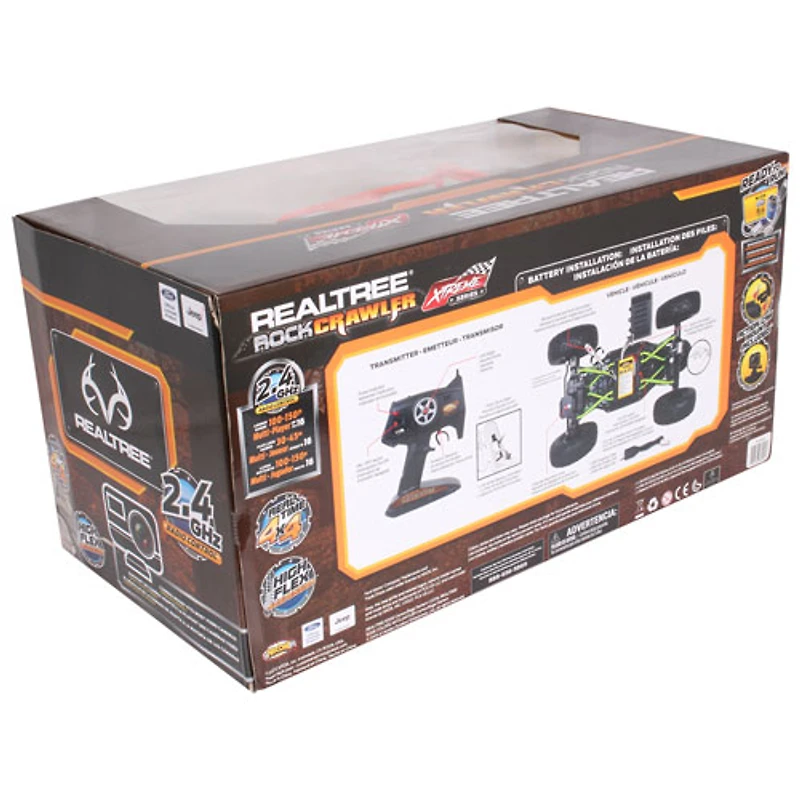 Véhicule téléguidé X-Treme Realtree Rock Crawler Jeep Wrangler de NKOK échelle 1/10 (80944) - Bleu/Orange