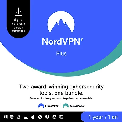 NordVPN Plus (PC/Mac) - 10 appareils - 1 an - Téléchargement