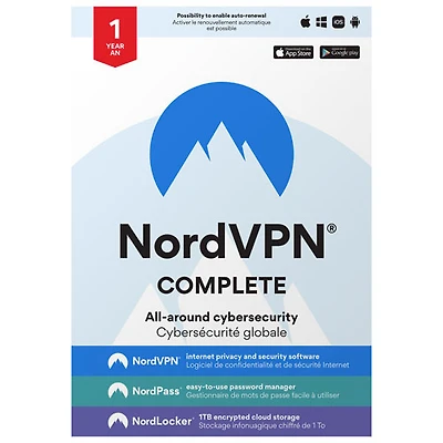 NordVPN Complete (PC/Mac) - 10 Devices - 1 Year