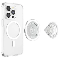 Prise ronde PopGrip MagSafe avec anneau adaptateur - Transparent