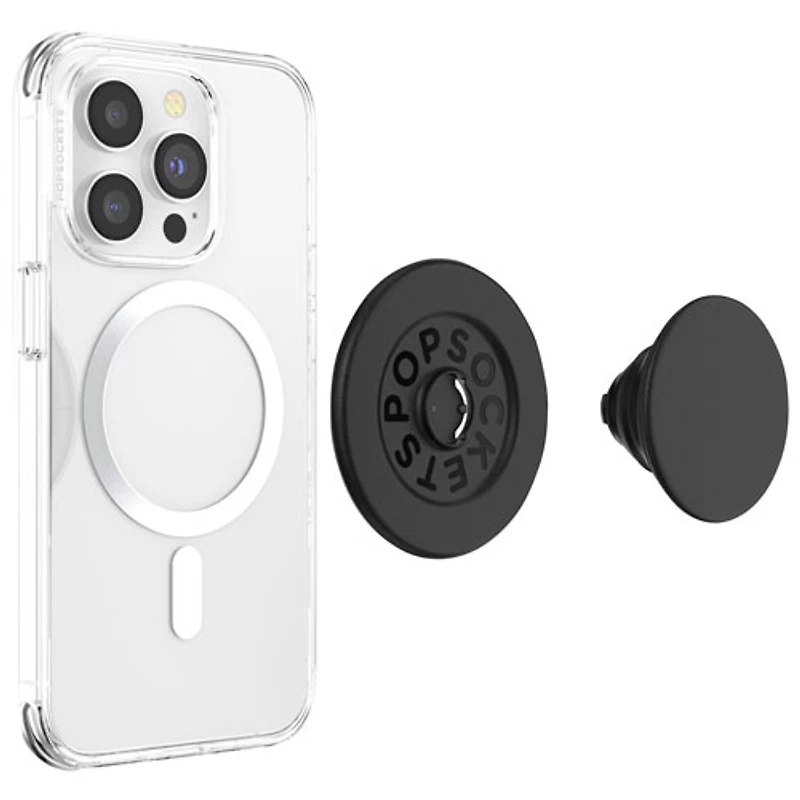 Prise extensible avec support universel MagSafe PopGrip de PopSockets pour téléphone cellulaire - Noir