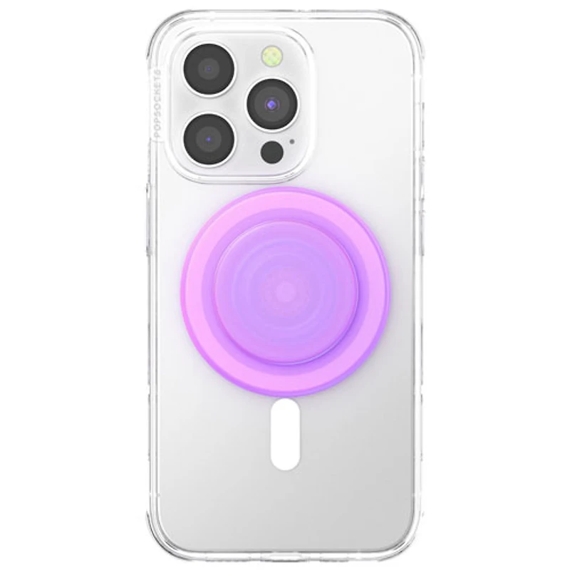 Prise extensible avec support universel MagSafe PopGrip de PopSockets pour téléphone cellulaire - Rose opalescent