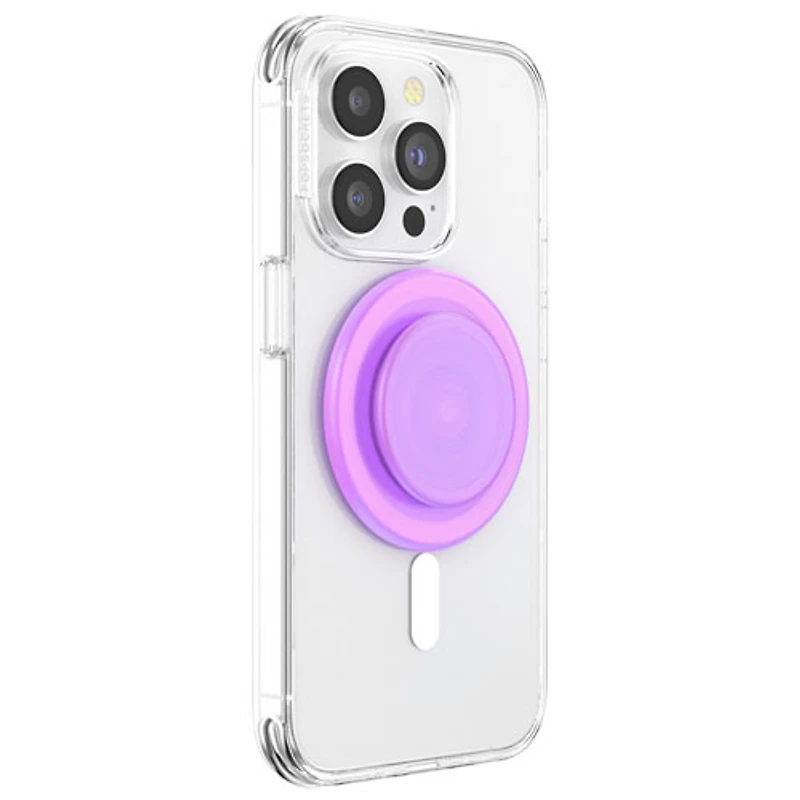 Prise extensible avec support universel MagSafe PopGrip de PopSockets pour téléphone cellulaire - Rose opalescent