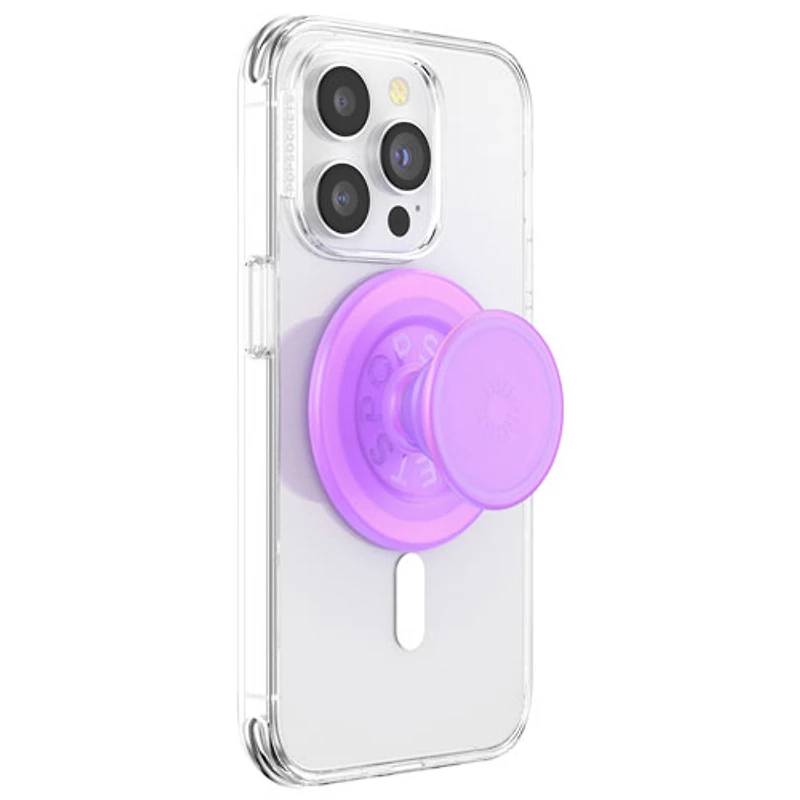 Prise extensible avec support universel MagSafe PopGrip de PopSockets pour téléphone cellulaire - Rose opalescent