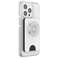 PopSockets MagSafe PopWallet+ (Plus) Universal Cell Phone Expanding Grip & Stand - White/Clear
