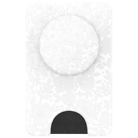 PopSockets MagSafe PopWallet+ (Plus) Universal Cell Phone Expanding Grip & Stand - White/Flower