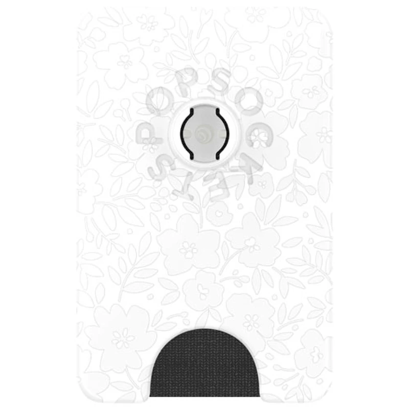 PopSockets MagSafe PopWallet+ (Plus) Universal Cell Phone Expanding Grip & Stand - White/Flower