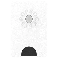 PopSockets MagSafe PopWallet+ (Plus) Universal Cell Phone Expanding Grip & Stand - White/Flower
