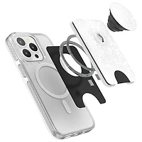 PopSockets MagSafe PopWallet+ (Plus) Universal Cell Phone Expanding Grip & Stand - White/Flower