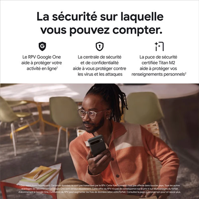 Pixel 8 Pro de 128 Go de Google avec Freedom Mobile - Noir volcanique - Paiement Balance mensuel