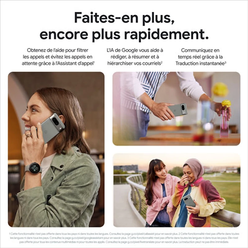 Pixel 8 de 256 Go de Google avec Freedom Mobile - Rose - Paiement Balance mensuel