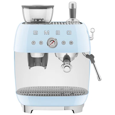 Machine à espresso manuelle de Smeg avec mousseur et moulin à caf