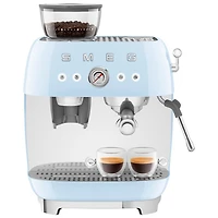 Machine à espresso manuelle de Smeg avec mousseur et moulin à caf