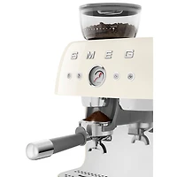 Smeg Manual Espresso Coffee Machine with Frother & Coffee Grinder - Crema