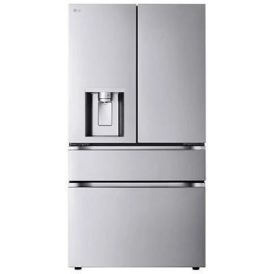 Réfrigérateur à deux portes de 28,6 pi³ et 36 po avec distributeur d'eau et de glaçons de LG (LF29S8330S) - Inox résistant aux taches