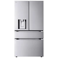 Réfrigérateur à deux portes de 28,6 pi³ et 36 po avec distributeur d'eau et de glaçons de LG (LF29S8330S) - Inox résistant aux taches