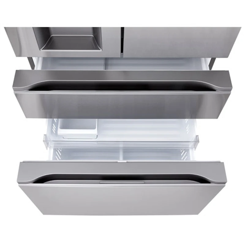 Réfrigérateur à deux portes de 28,6 pi³ et 36 po avec distributeur d'eau et de glaçons de LG (LF29S8330S) - Inox résistant aux taches