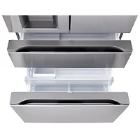 Réfrigérateur à deux portes de 28,6 pi³ et 36 po avec distributeur d'eau et de glaçons de LG (LF29S8330S) - Inox résistant aux taches
