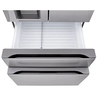 Réfrigérateur à deux portes de 28,6 pi³ et 36 po avec distributeur d'eau et de glaçons de LG (LF29S8330S) - Inox résistant aux taches