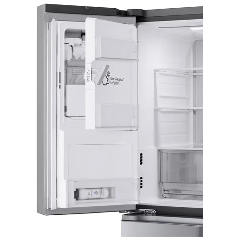 Réfrigérateur à deux portes de 28,6 pi³ et 36 po avec distributeur d'eau et de glaçons de LG (LF29S8330S) - Inox résistant aux taches