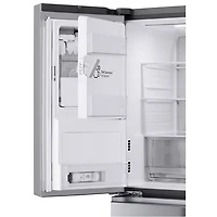Réfrigérateur à deux portes de 28,6 pi³ et 36 po avec distributeur d'eau et de glaçons de LG (LF29S8330S) - Inox résistant aux taches