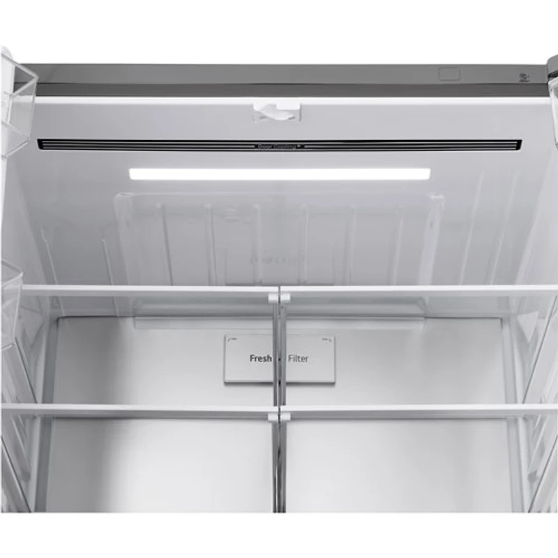 Réfrigérateur à deux portes de 28,6 pi³ et 36 po avec distributeur d'eau et de glaçons de LG (LF29S8330S) - Inox résistant aux taches