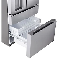 Réfrigérateur à deux portes de 28,6 pi³ et 36 po avec distributeur d'eau et de glaçons de LG (LF29S8330S) - Inox résistant aux taches