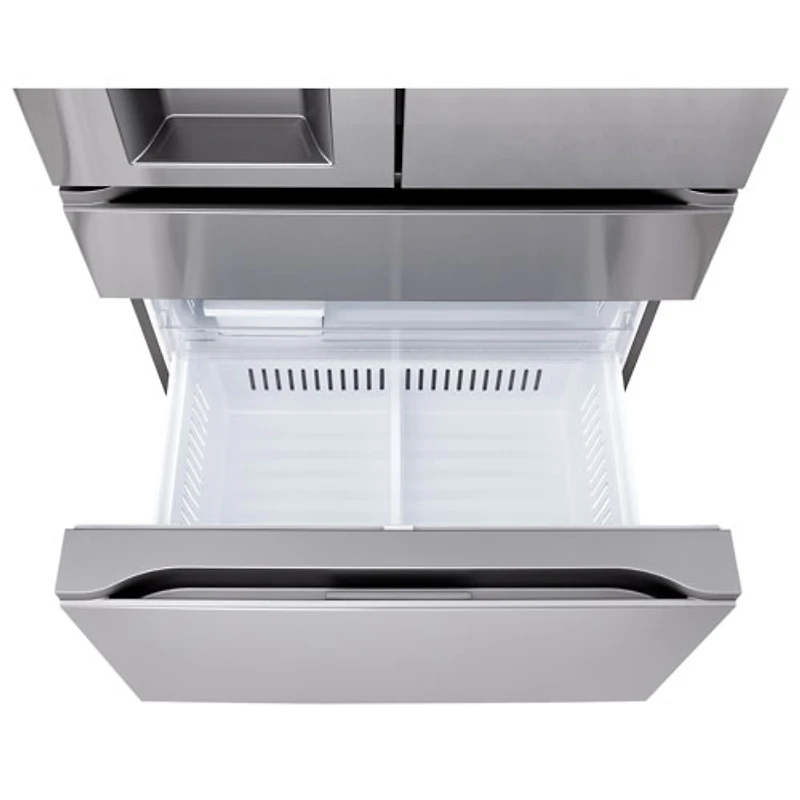 Réfrigérateur à deux portes de 28,6 pi³ et 36 po avec distributeur d'eau et de glaçons de LG (LF29S8330S) - Inox résistant aux taches
