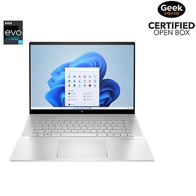 Boîte ouverte - Portable de 16 po Envy Creator de HP - Argenté naturel (Evo i7-13700H d'Intel/SSD 1 To/RAM 16 Go/Arc A370M)