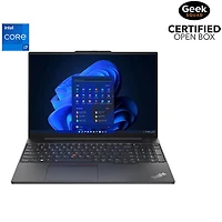 Boîte ouverte - Portable de 16 po ThinkPad E16 Gen 1 de Lenovo - Noir graphite (Ci7-1355U d'Intel/SSD 512 Go/RAM 16 Go/Windows 11)