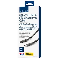 Câble de chargement USB-C à USB-C 1 m (3,3 pi) 100 W 10 Gb/s d'Insignia (NS-PCKCC3-C)