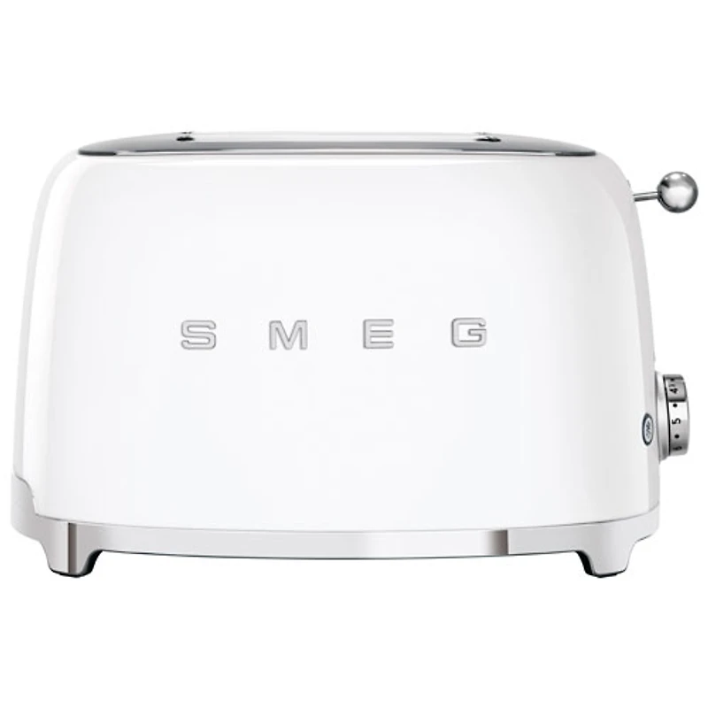 Grille-pain rétro style années 50 de Smeg - 2 fentes - Blanc