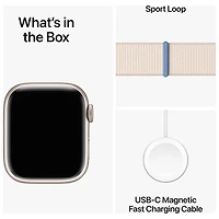 Apple Watch Series 9 (GPS + Cellular) avec boîtier de mm en aluminium comète et bracelet sport à rabat comète par TELUS - Petit