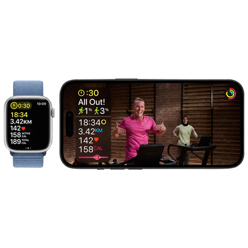 Apple Watch Series 9 (GPS + Cellular) avec boîtier de 41 mm en acier inoxydable graphite et bracelet milanais en acier inoxydable graphite par TELUS - Petit - Financement mensuel