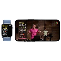 Apple Watch Series 9 (GPS + Cellular) avec boîtier de 41 mm en acier inoxydable graphite et bracelet milanais en acier inoxydable graphite par TELUS - Petit - Financement mensuel