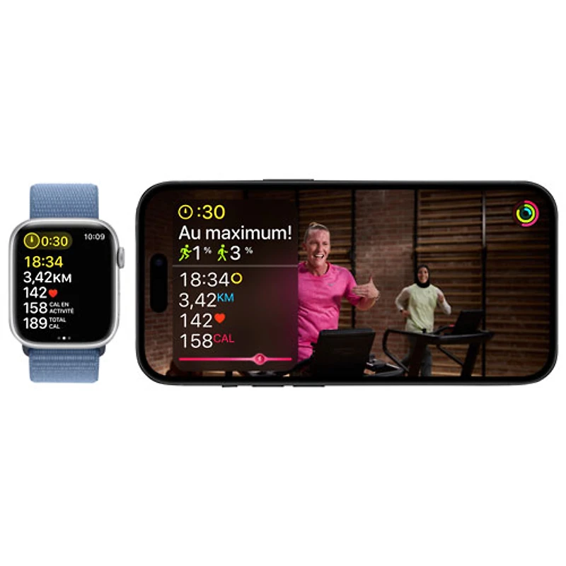 Apple Watch Series 9 (GPS + Cellular) avec boîtier de 41 mm en acier inoxydable graphite et bracelet milanais en acier inoxydable graphite par TELUS - Petit - Financement mensuel