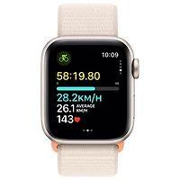 Apple Watch SE (GPS + Cellular) avec boîtier de mm en aluminium comète et bracelet sport comète par TELUS