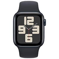 Apple Watch SE (GPS + Cellular) avec boîtier de mm en aluminium minuit et bracelet sport minuit par TELUS - Petit/Moyen